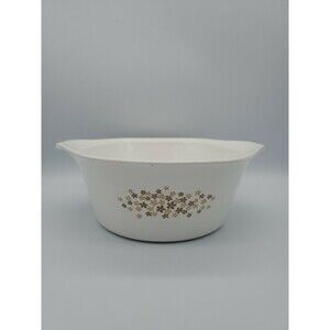 Vintage Libbey Crazy Daisy 3qt Saucepan Casserole Dish Flowers